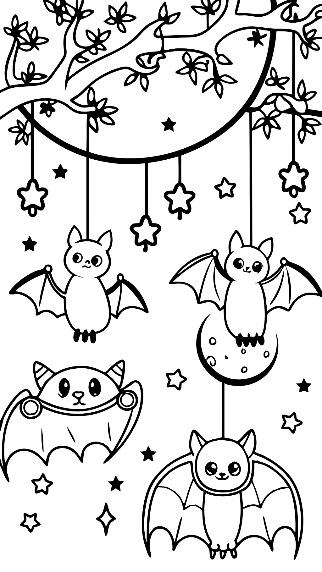 halloween bats coloring pages